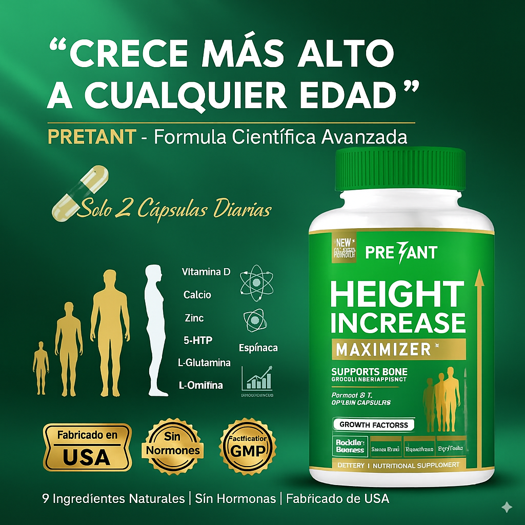 🔥 PRETANT | EL SUPLEMENTO NATURAL No 1 📈 PARA AUMENTAR TU ESTATURA (3 A 5 CM)