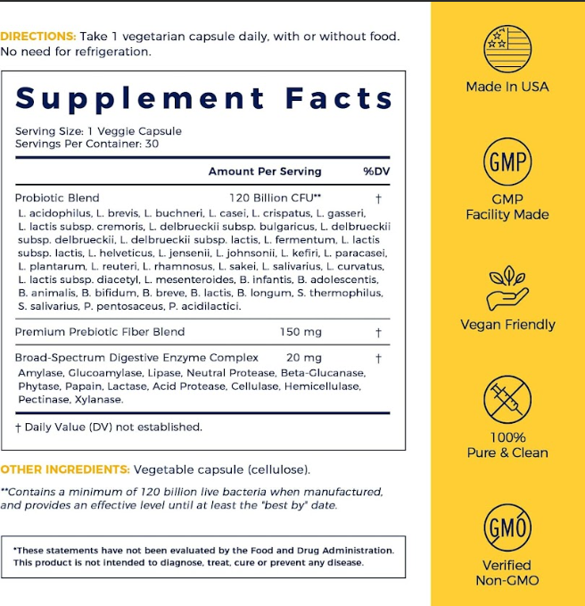 Probioticos CFU 120 Billion NewRhythm